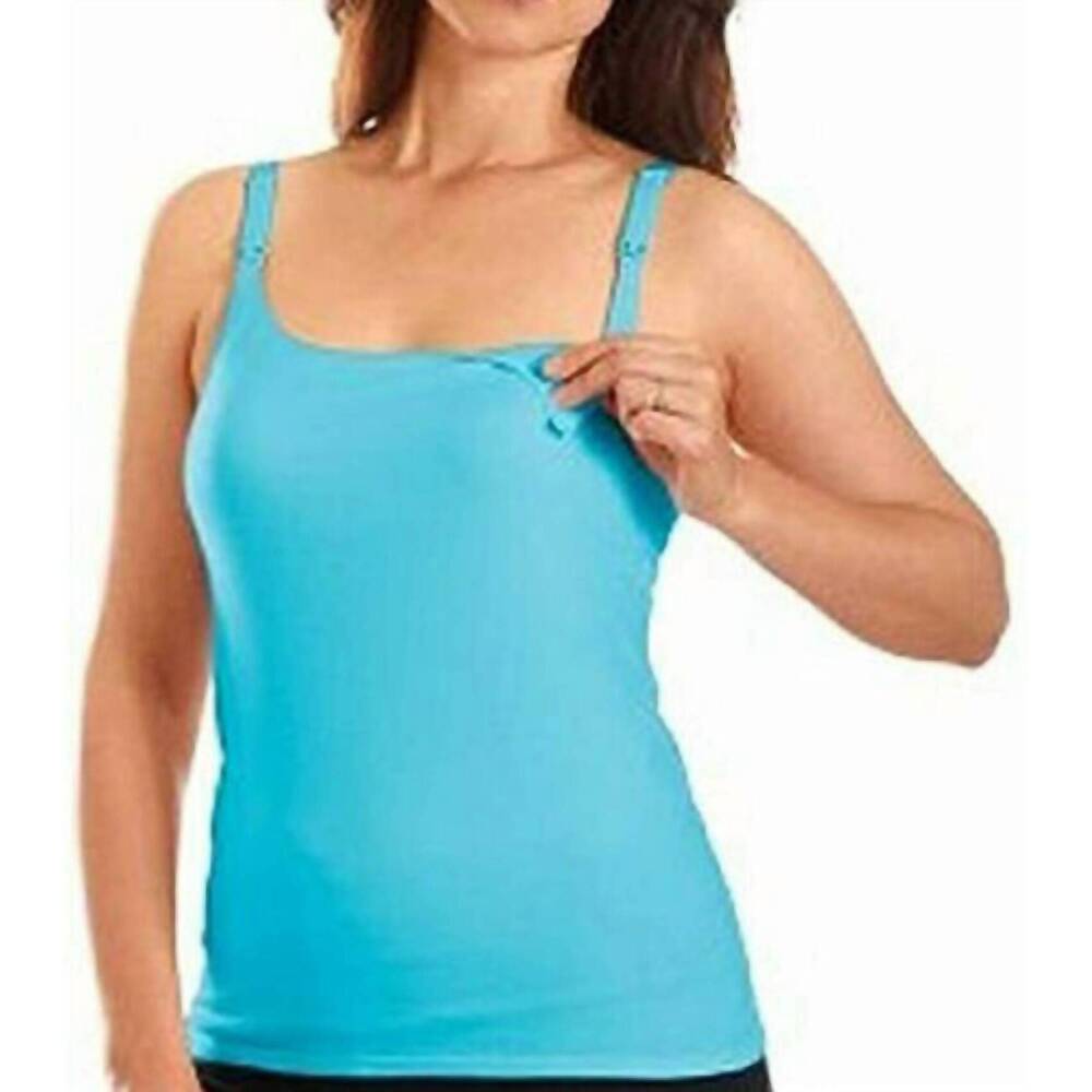 NEW LEADING LADY long length nursing camisole bra in turquoise